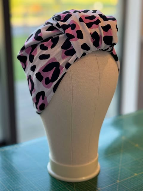 SAMPLE SALE - Silk Lined Tubular Hair Wrap - Meow Colour - Regular Size