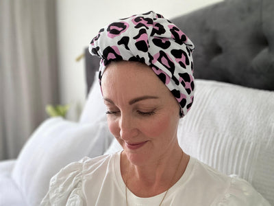 SAMPLE SALE - Silk Lined Tubular Hair Wrap - Meow Colour - Regular Size